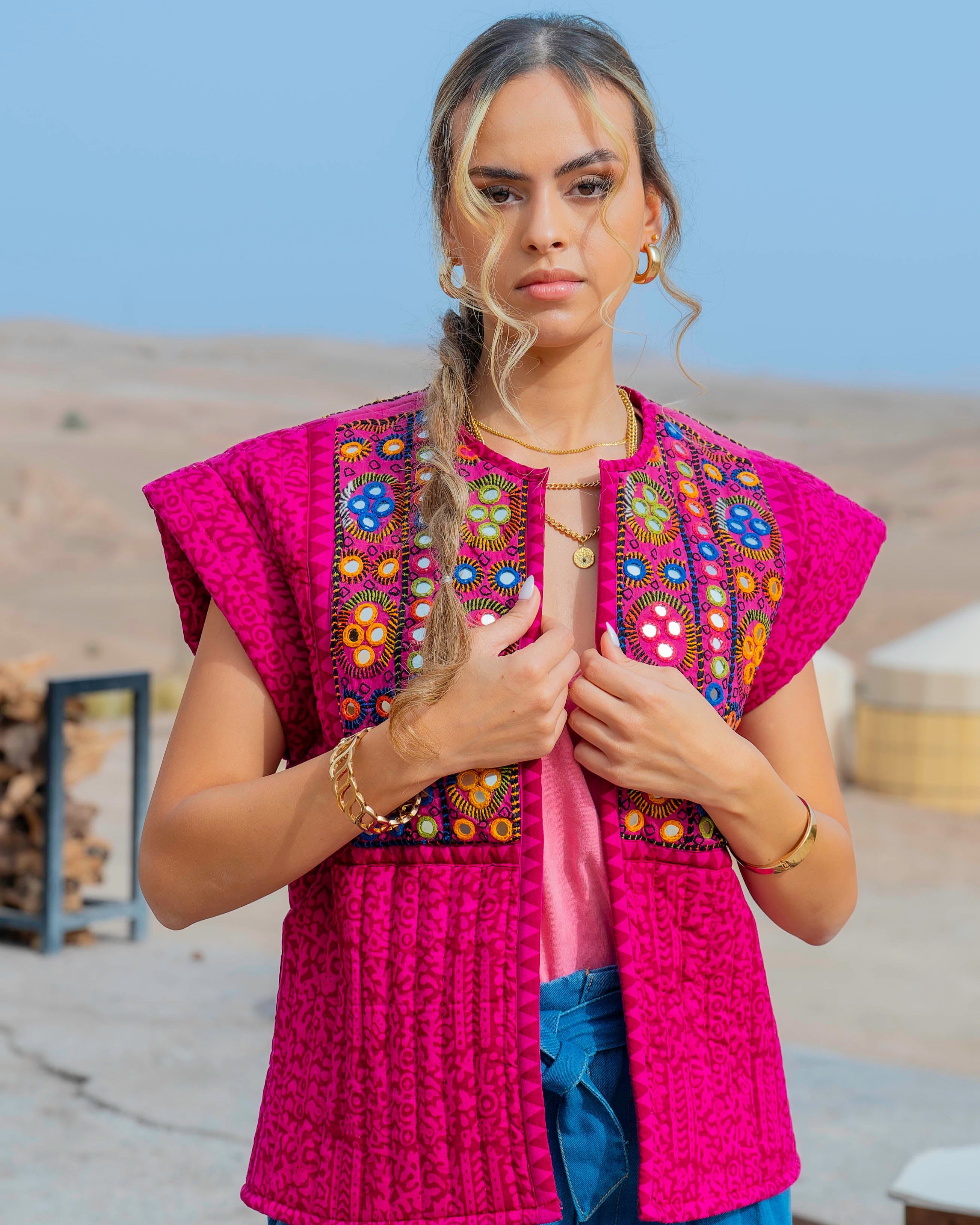 Fuchsia Bohème Vest