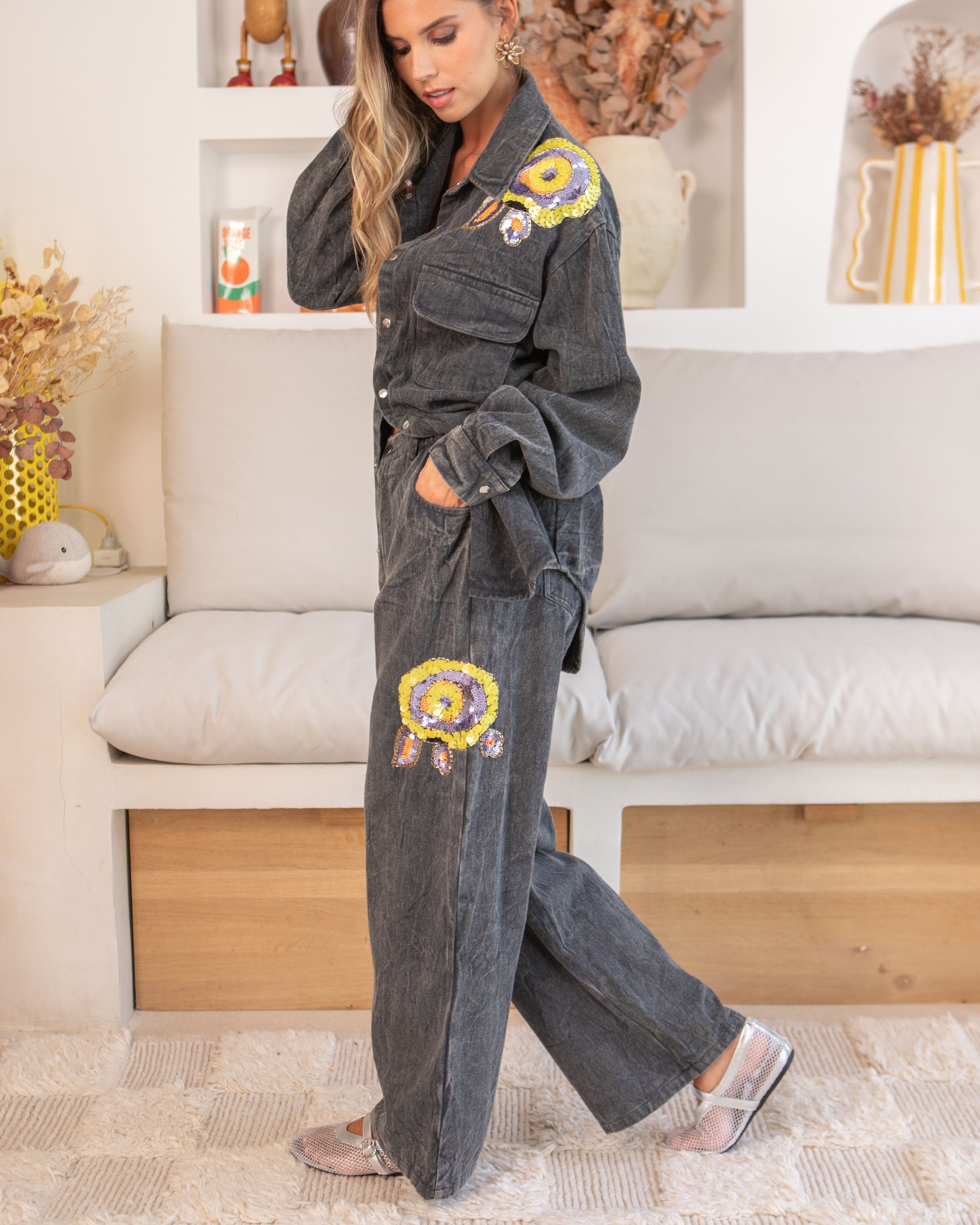 Moonstone Embroidered Set