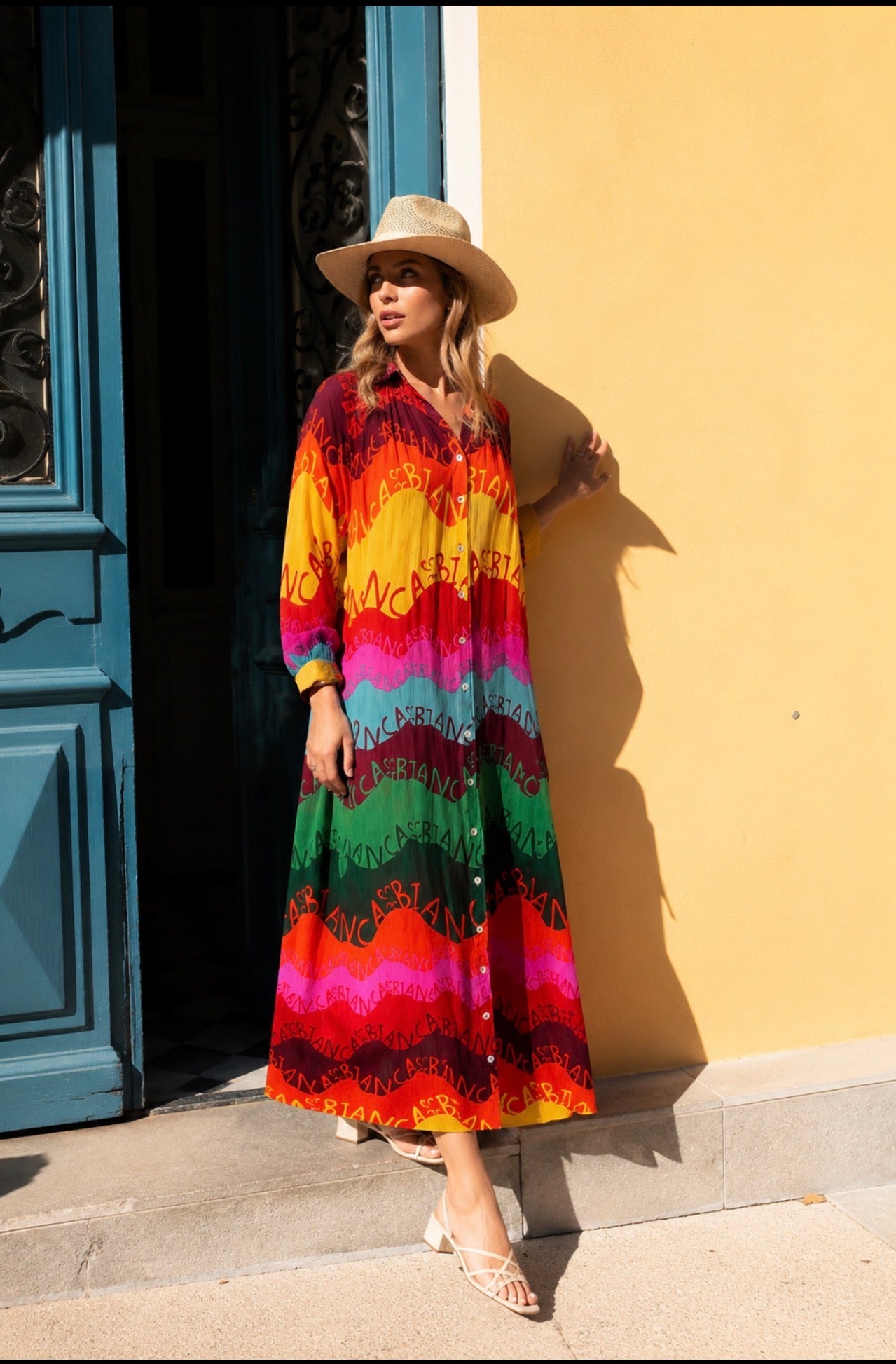 Bianca Sunset Waves Maxi Dress