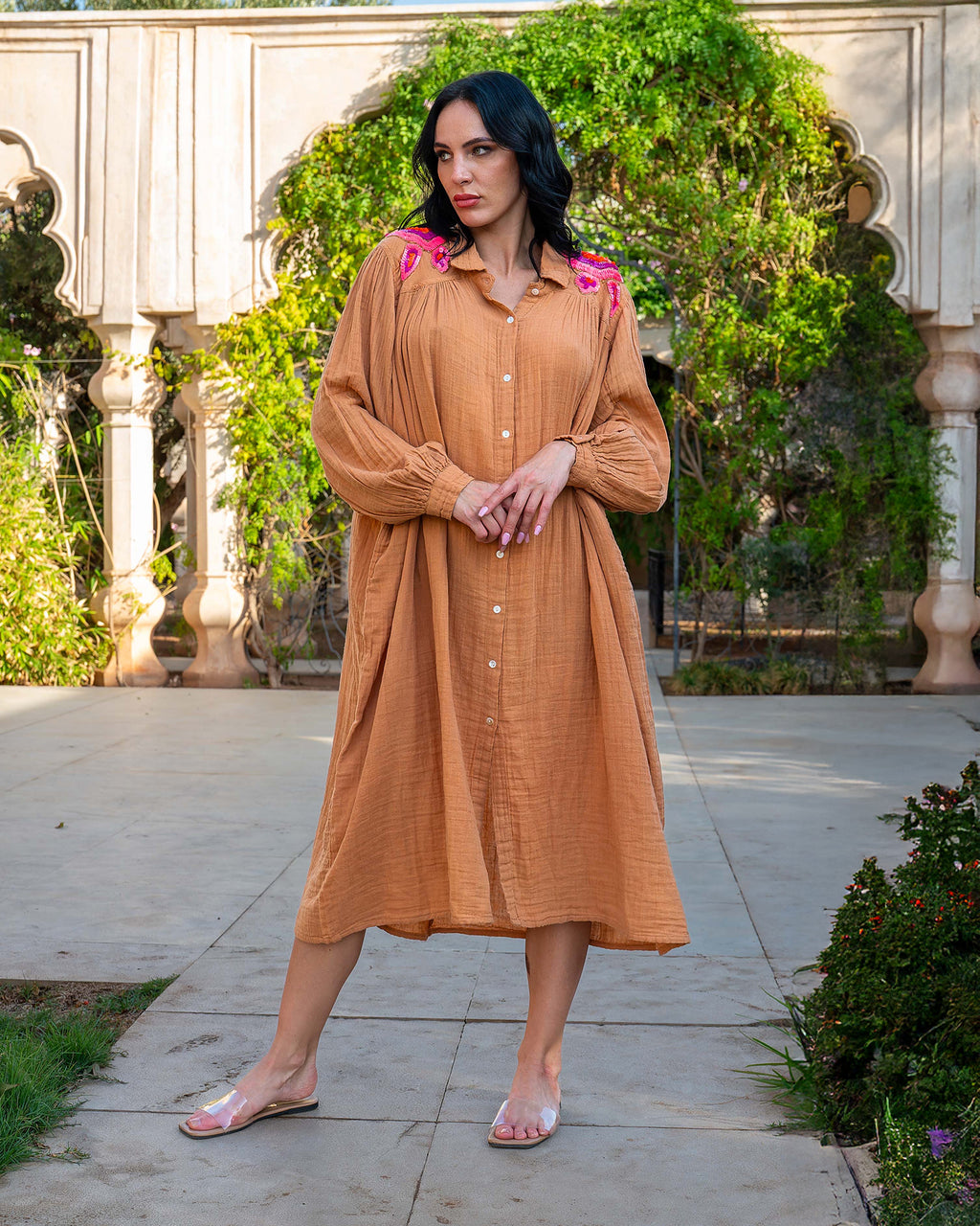  Burned Almond Shirt Dress