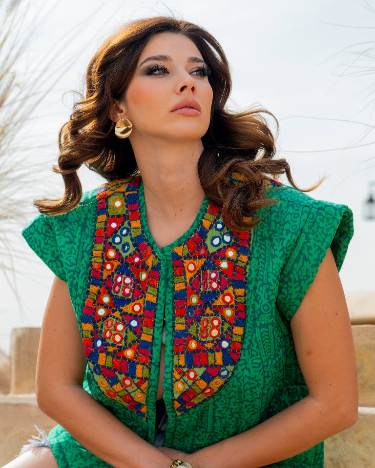 Green Bohème Vest