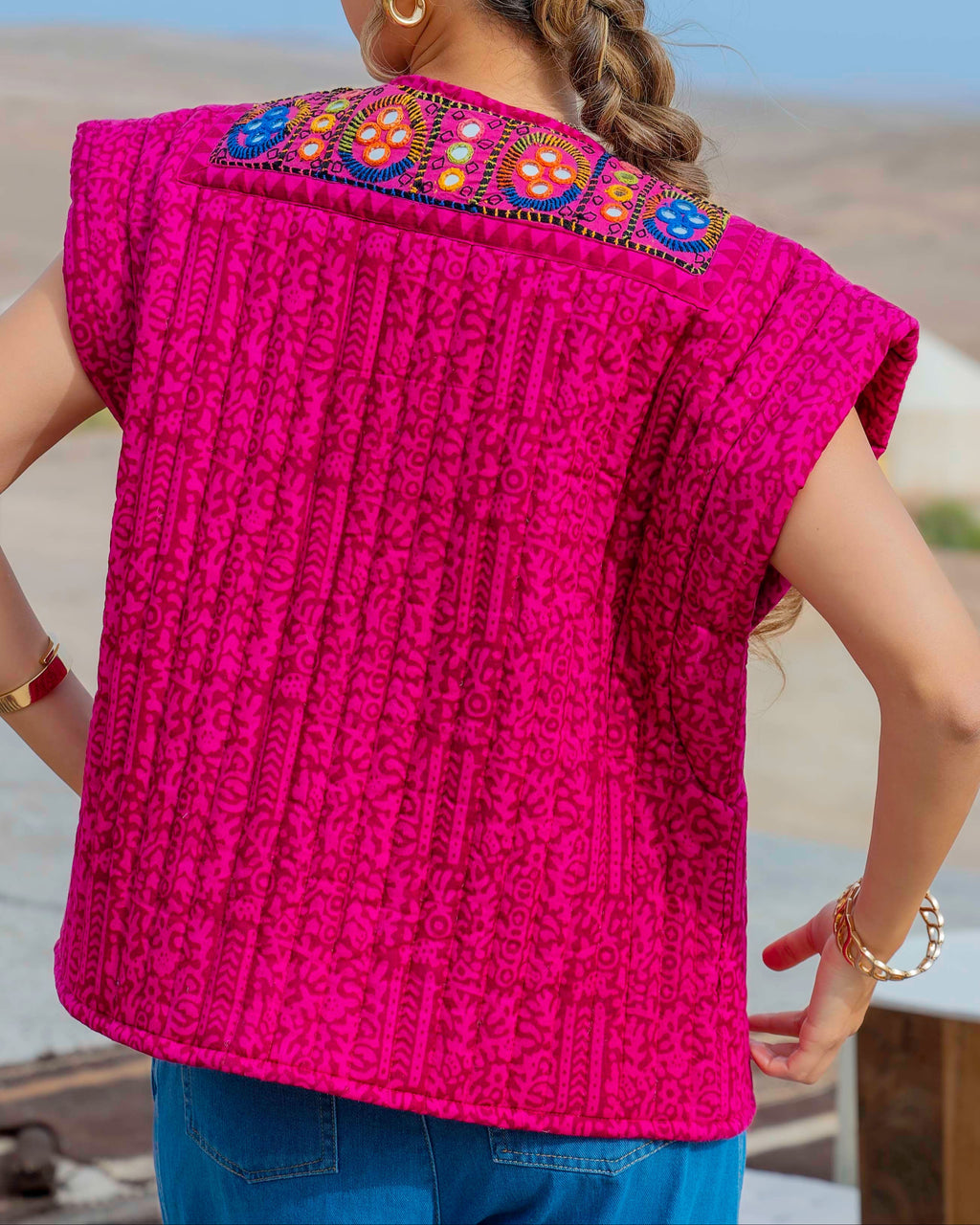 Fuchsia Bohème Vest