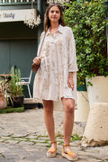Golden Pearl Shirt Dress