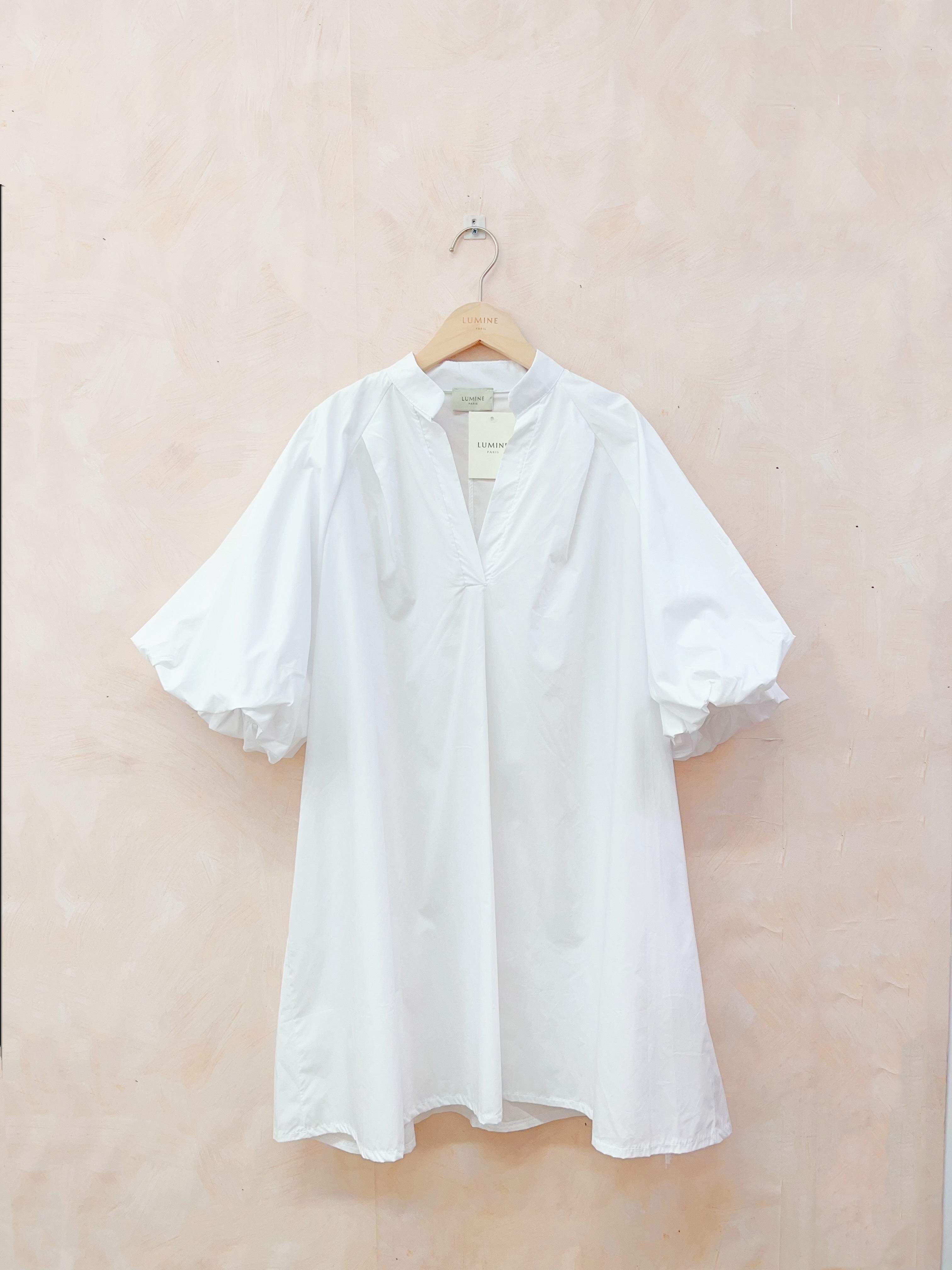 Robe tunique manche bouffante poche