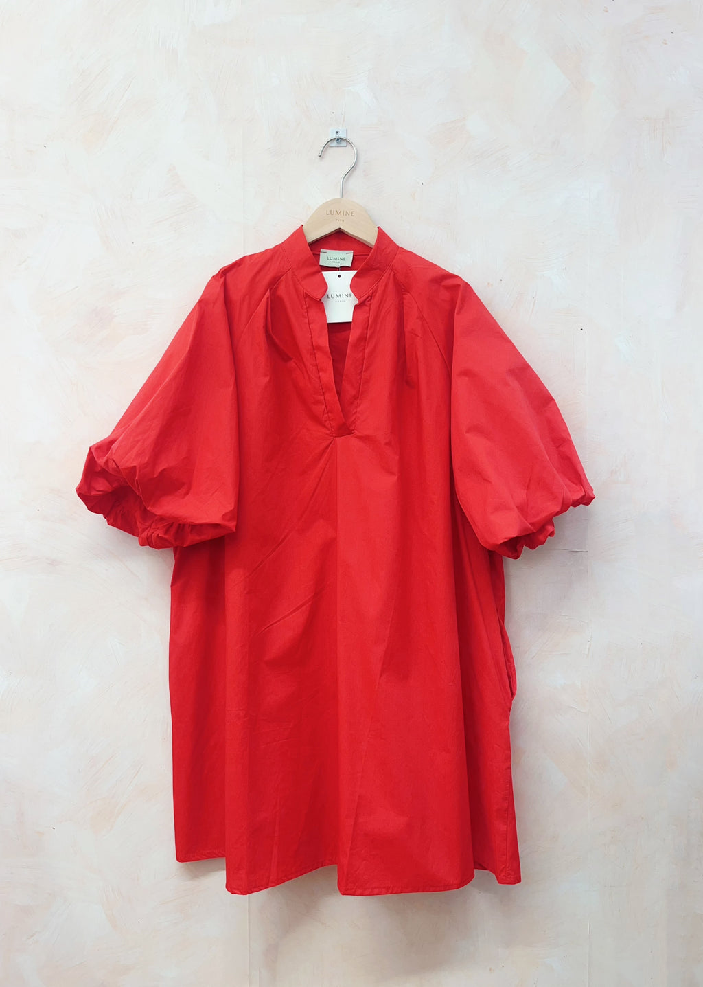 Robe tunique manche bouffante poche