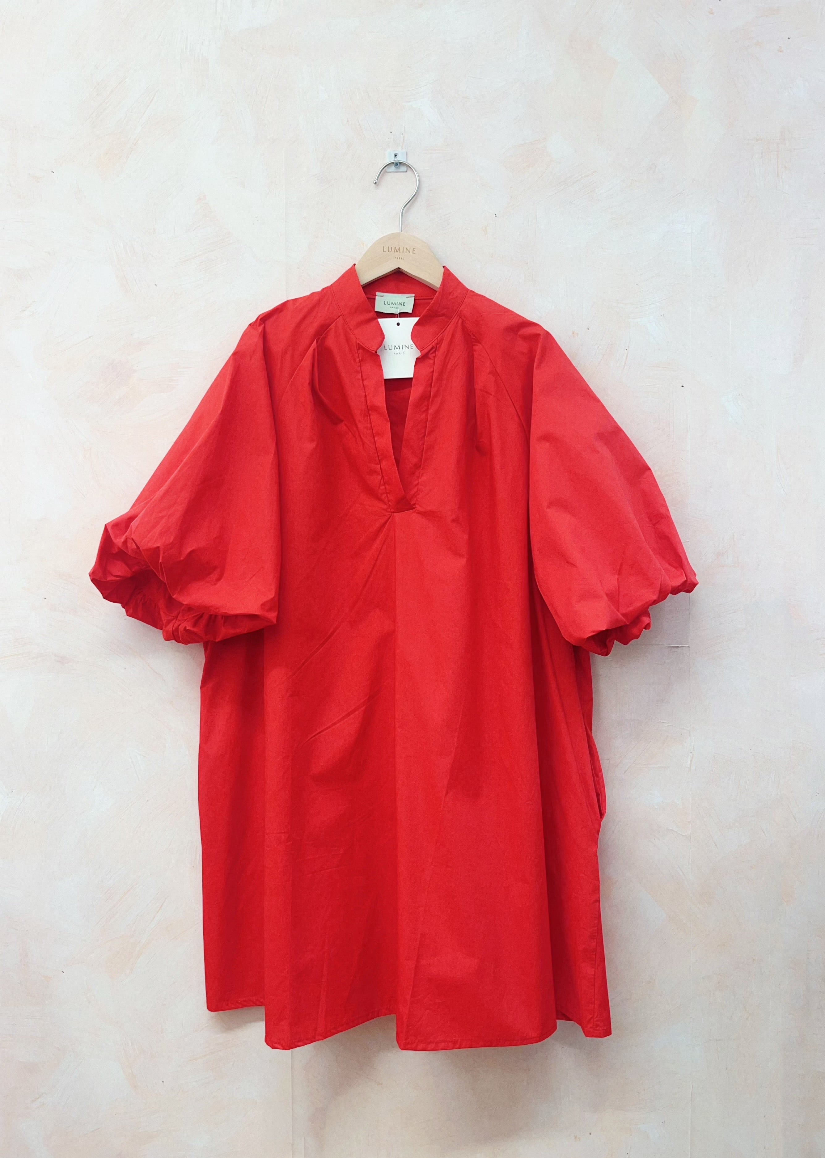 Robe tunique manche bouffante poche
