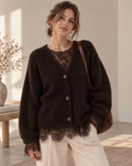 Élodie Lace Wool Cardigan