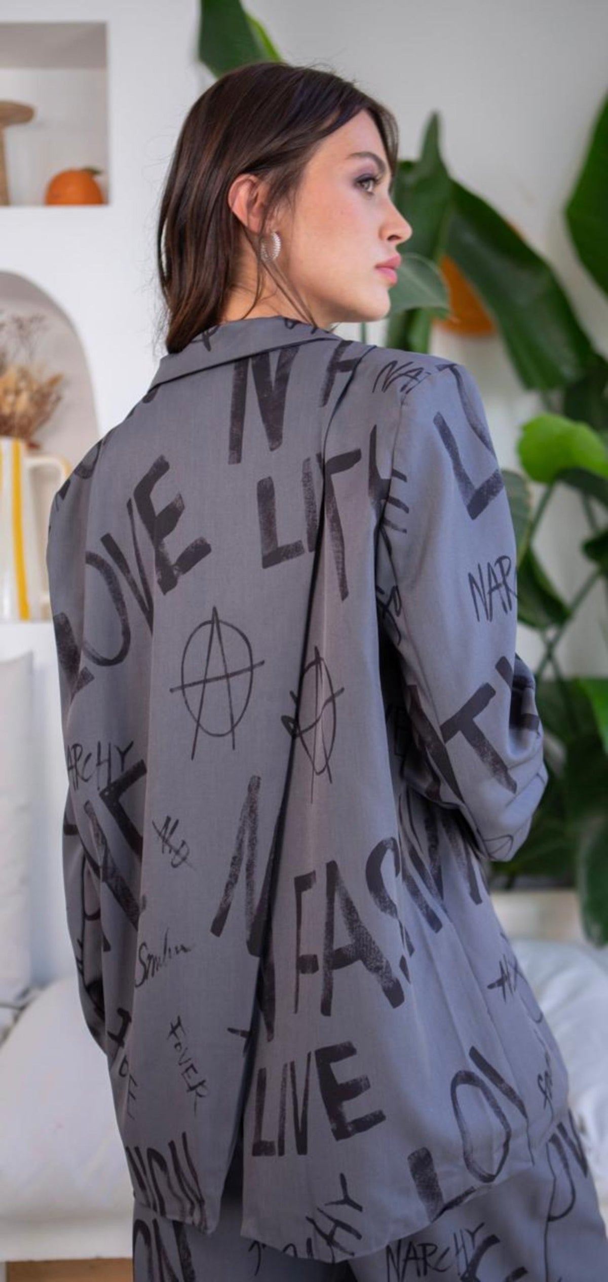 Grey Code Oversized Blazer